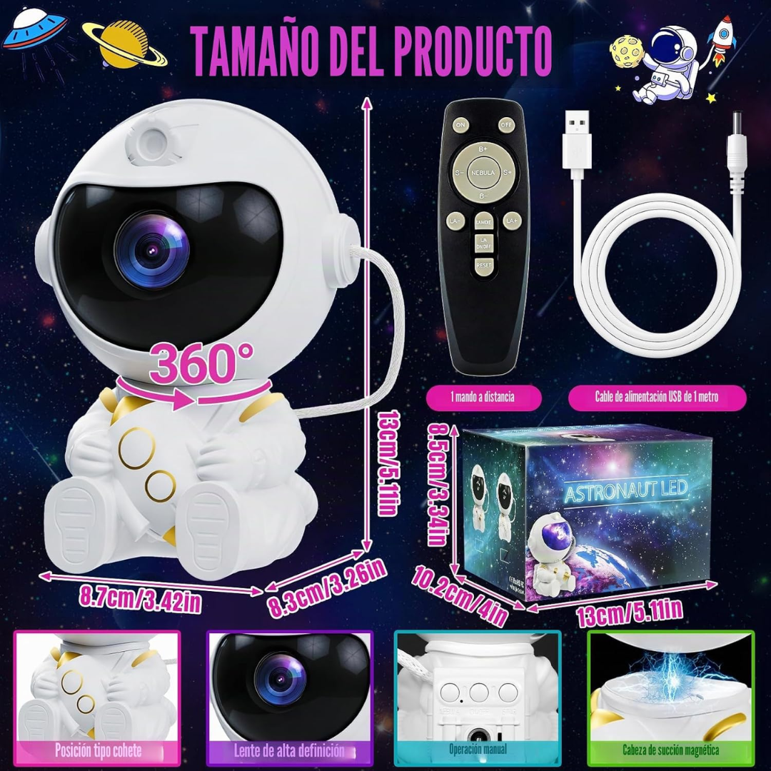 Proyector de Galaxia Astronauta LED
